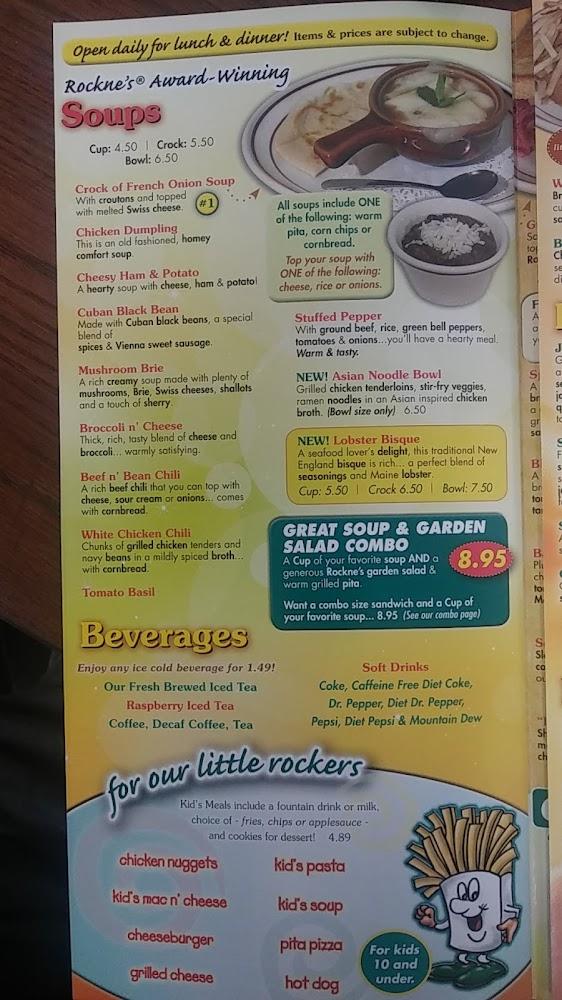 Rockne's Menu image 3